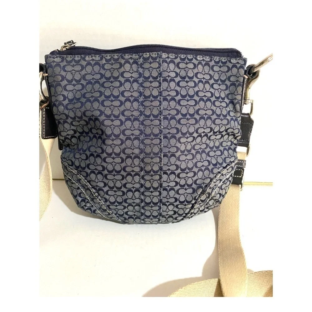 Coach vintage CC signature print canvas crossbody handbag